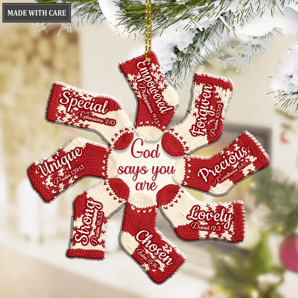 Christmas Stockings God Says You Are Ornament