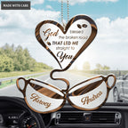 Coffee Cup Couple God Blessed Personalized Ornament