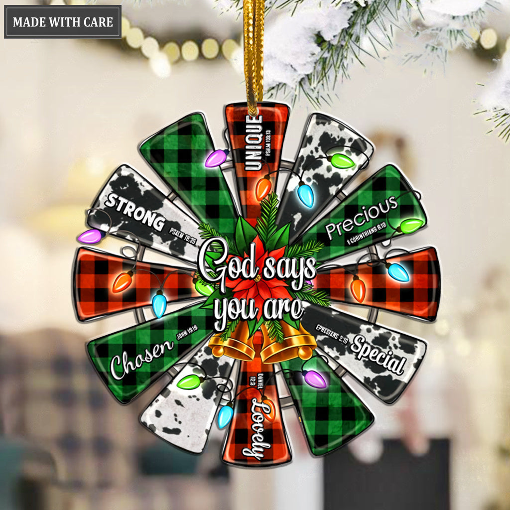 Merry Christmas Windmill God Says You Are Ornament