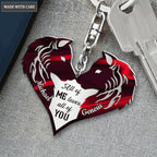 Wolves For Couple Personalized Keychain