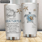 Blue Turtle Glory Personalized Tumbler