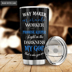 Personalized Tumbler Lion And Cross Way Maker