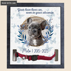 Blue Floral Your Love Lives On Even In Your Absence - Personalized Custom Pet Memorial Sign