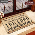 Vintage Boho As For Me And My House Personalized Doormat